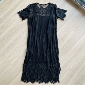 H & M lace dress black Size 6